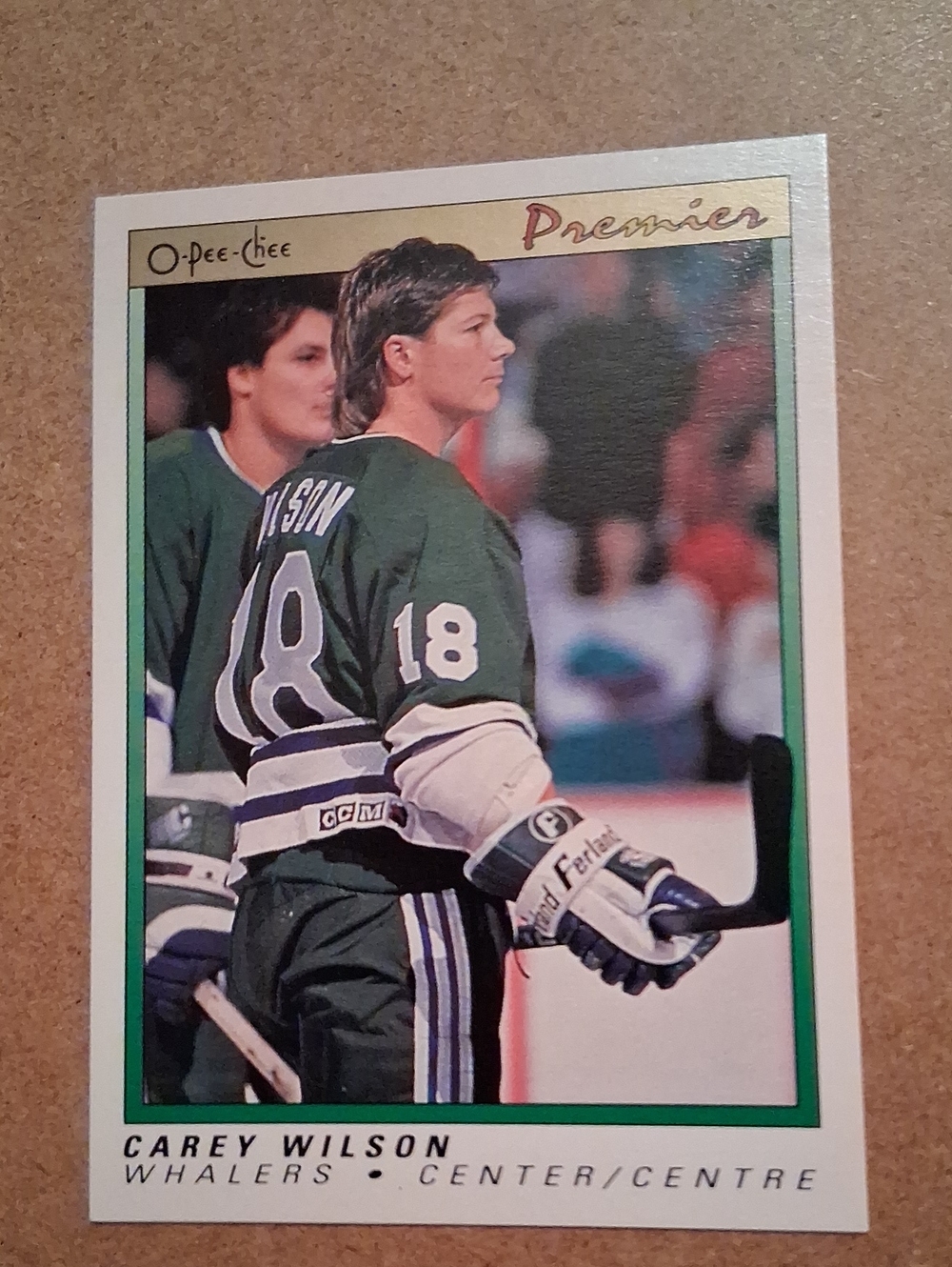 Carey Wilson Whalers Hockey Card - Green